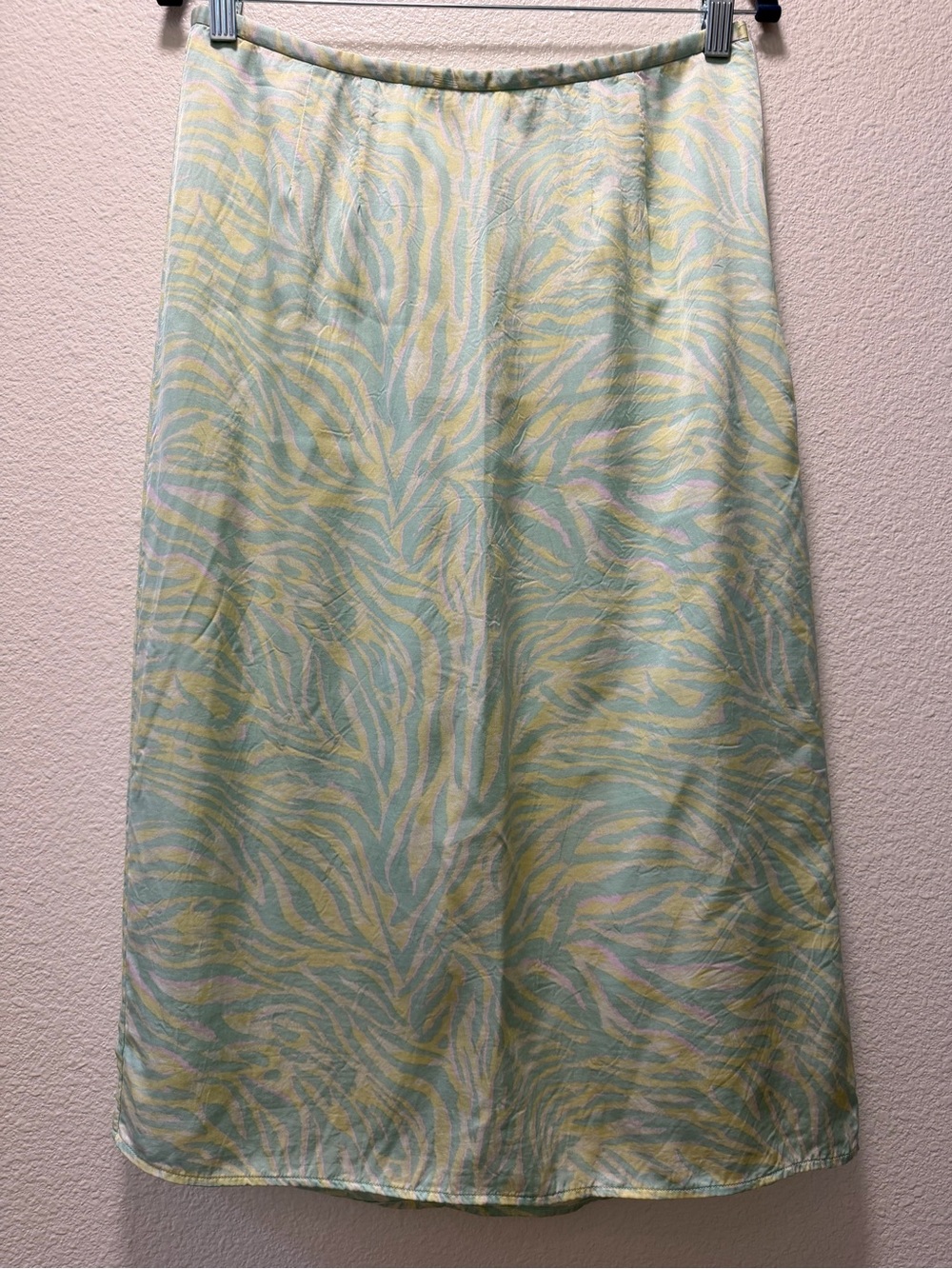 pistola Pastel Zebra-Print Midi Skirt - Mint, Lemon